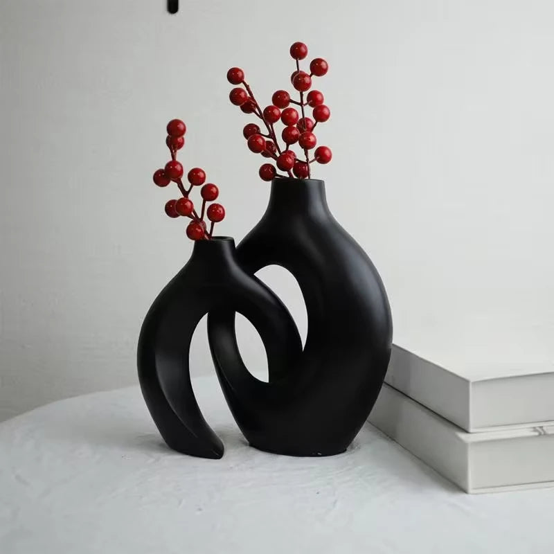 Nordic Modern Ceramic Vase Set of 2