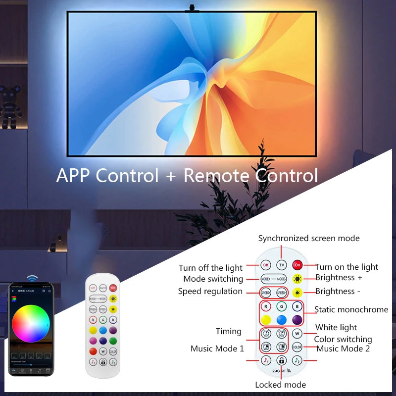 LED Strip Lights with Color Capture Sensor